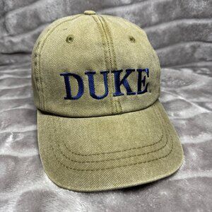 Vintage Duke Blue Devils Headshots Dad Hat Spellout Tan
